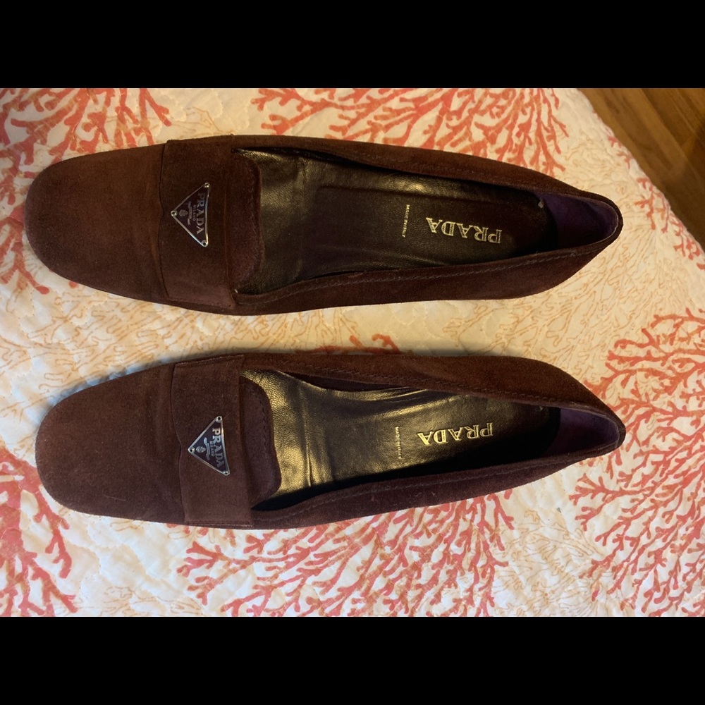 Prada suede loafer